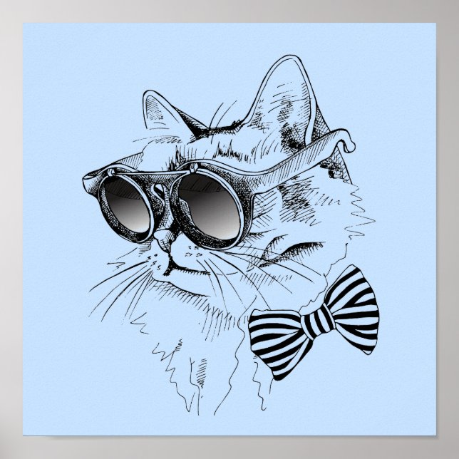 Affiche Chat cool (Devant)