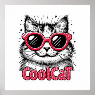 Affiche Chat Cool 1