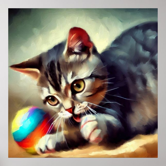 Affiche Chat court européen (Devant)