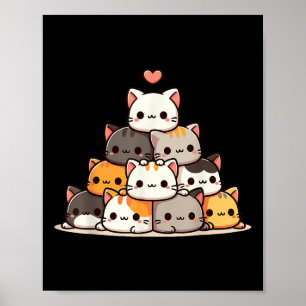 Affiche Chat Cute Chats Anime Kawaii Neko
