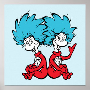 Affiche Chat dans le Casquette Chose Un & Chose Deux