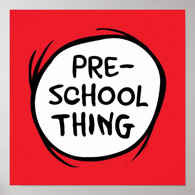 Affiche Chat dans le Casquette | Choses préscolaires (Devant)