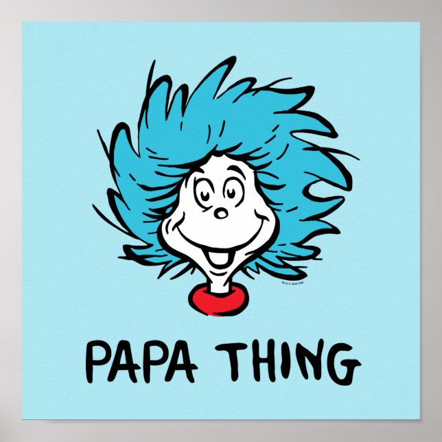 Affiche Chat dans le Casquette | Thing 1 Thing 2 - Papa Th (Devant)