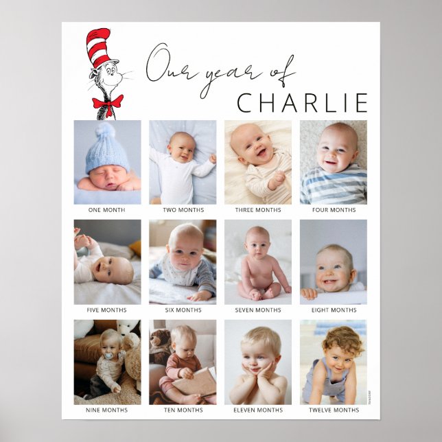 Affiche Chat dans le Chapeau | Collage photo de la 1re ann (Devant)
