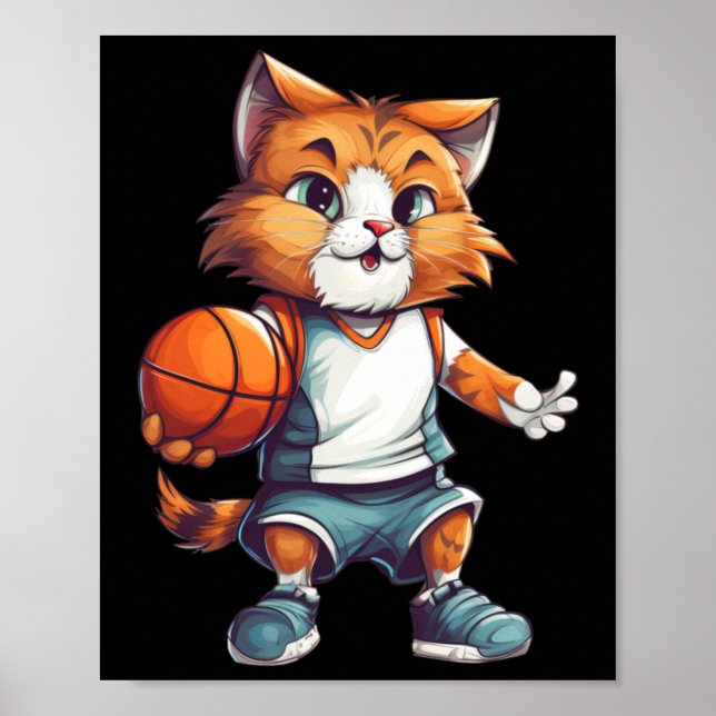 Affiche Chat de basket (Devant)