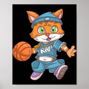 Affiche Chat de basket