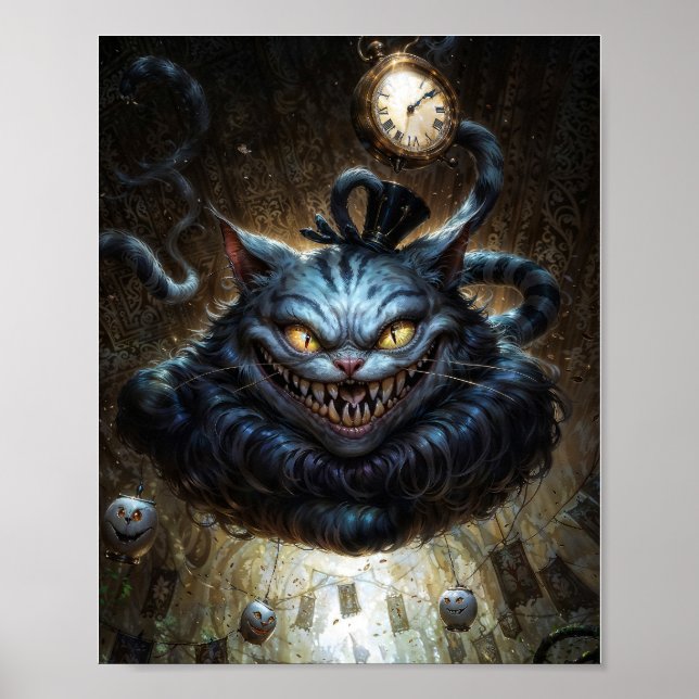 Affiche Chat de Cheshire Dark Fantasy (Devant)