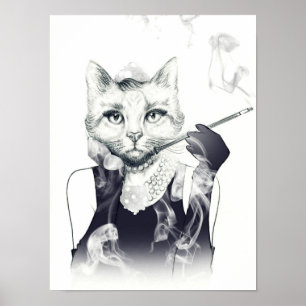 Affiche Chat de glamour