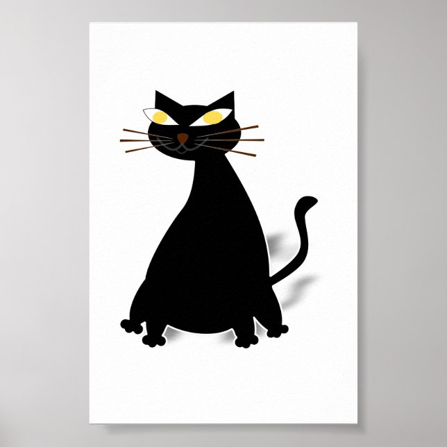 Affiche Chat de graisse noir (Devant)