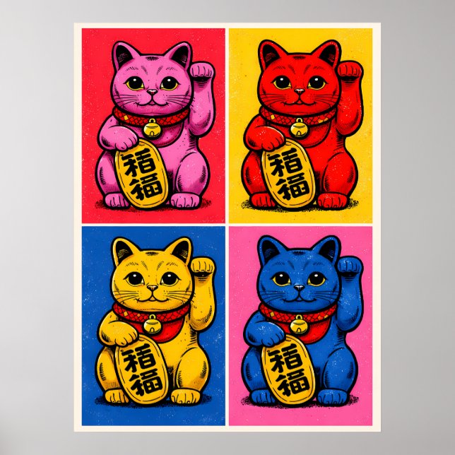 Affiche Chat de la chance (Devant)