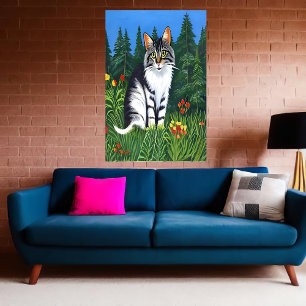 Affiche Chat de la Forêt norvégienne   Art AI