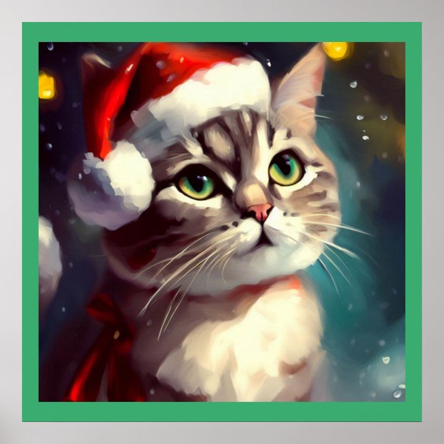 Affiche Chat de Noël 2 (Devant)