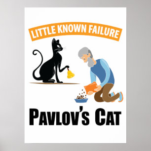 Affiche Chat de Pavlov - Psychologie drôle