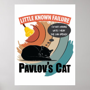 Affiche Chat de Pavlov - Psychologie drôle