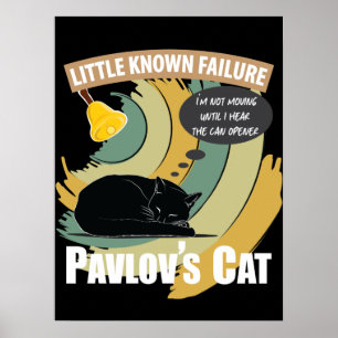 Affiche Chat de Pavlov - Psychologie drôle