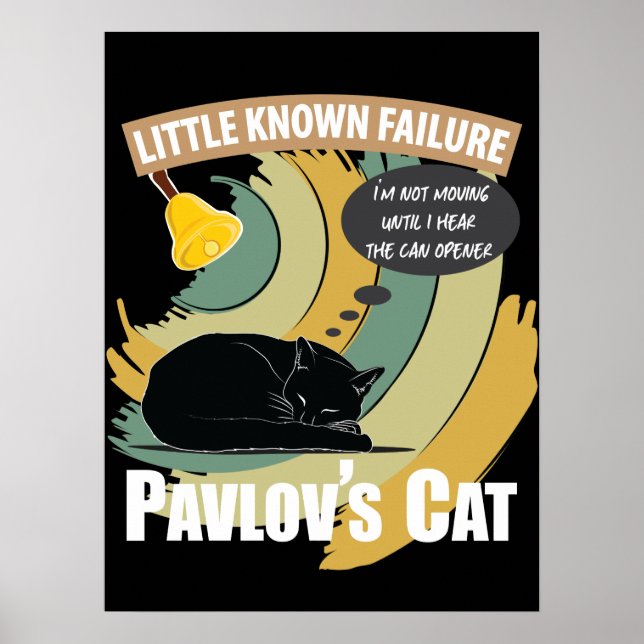Affiche Chat de Pavlov - Psychologie drôle (Devant)
