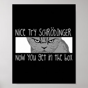 Affiche Chat de Schrodinger - Physicien