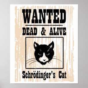 Affiche Chat de Schrodinger Recherché