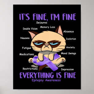 Affiche Chat de sensibilisation à l'épilepsie Votre Byttle