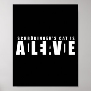 Affiche Chat de Sheldon Schroedinger - mort et vivant