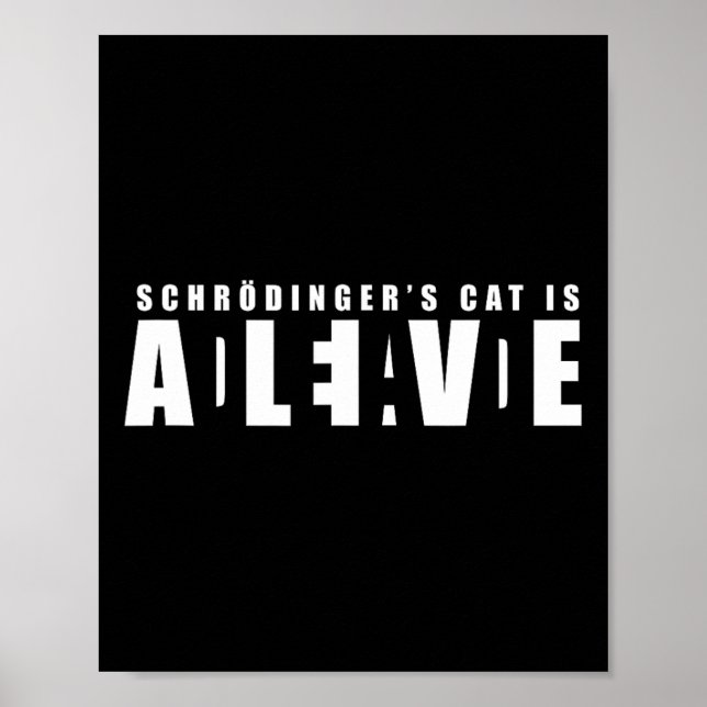 Affiche Chat de Sheldon Schroedinger - mort et vivant (Devant)