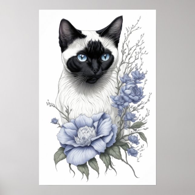 Affiche Chat de Siamese (Devant)