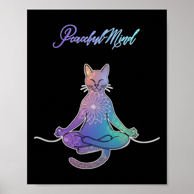 Affiche Chat de yoga  (Devant)
