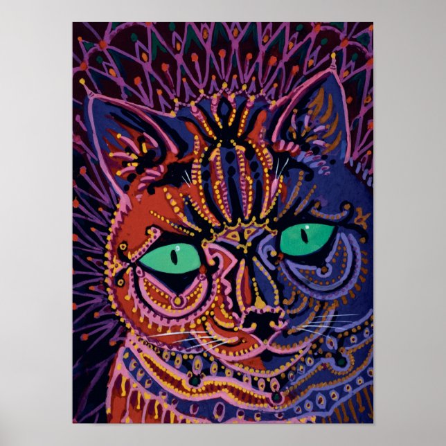 Affiche Chat décoratif de Louis Wain (Devant)