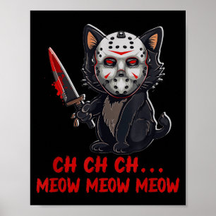 Affiche Chat Drôle Animal Horreur Film Chatons Miaou Le
