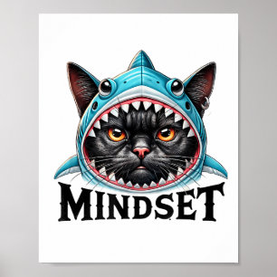 Affiche Chat Drôle, Citation Motivationnelle De Mentalité,