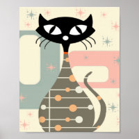 Chat Du Milieu Du Siècle Moderne Du Milieu Du Sièc