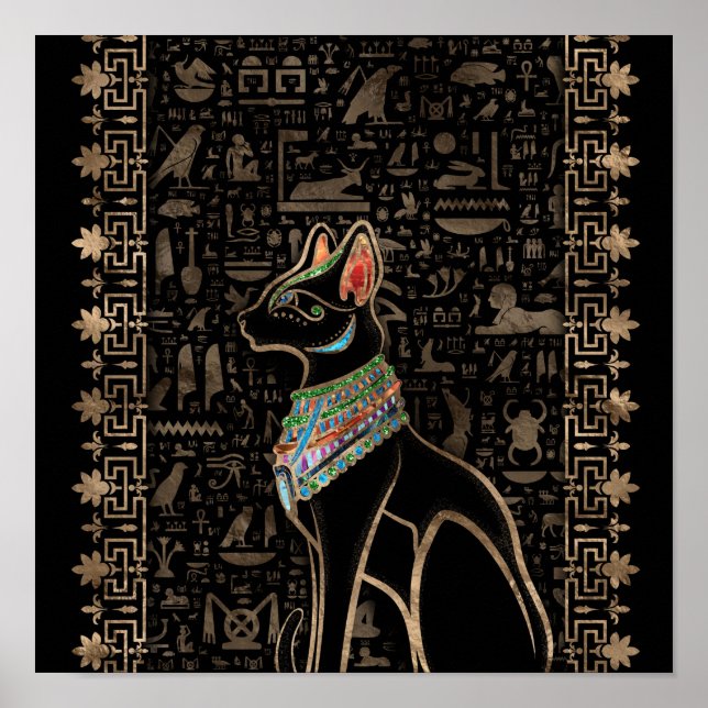 Affiche Chat égyptien - Bastet (Devant)