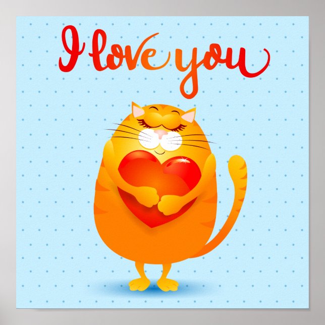 Affiche Chat en amour (Devant)