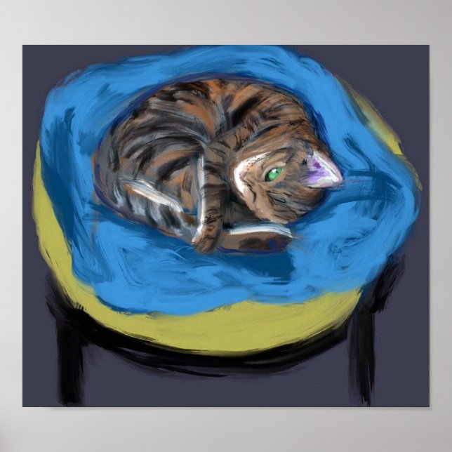 Affiche Chat en Bed, Suzanne Valadon (Devant)