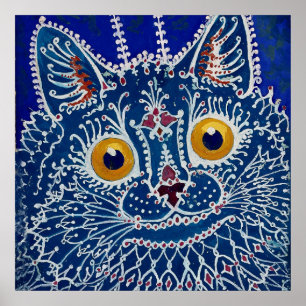 Affiche "Chat en style gothique" de Louis Wain