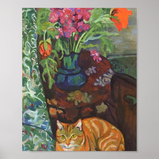 Affiche Chat Et Bouquet Suzanne Valadon (Devant)