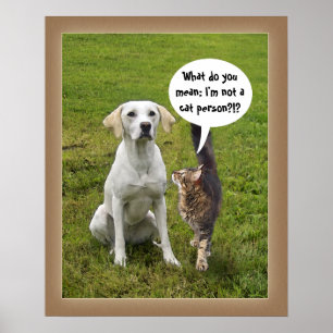 Affiche Chat et chien (personnalisables)
