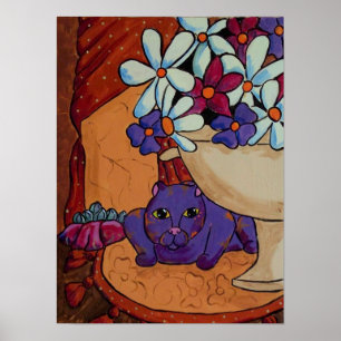 Affiche Chat et figues