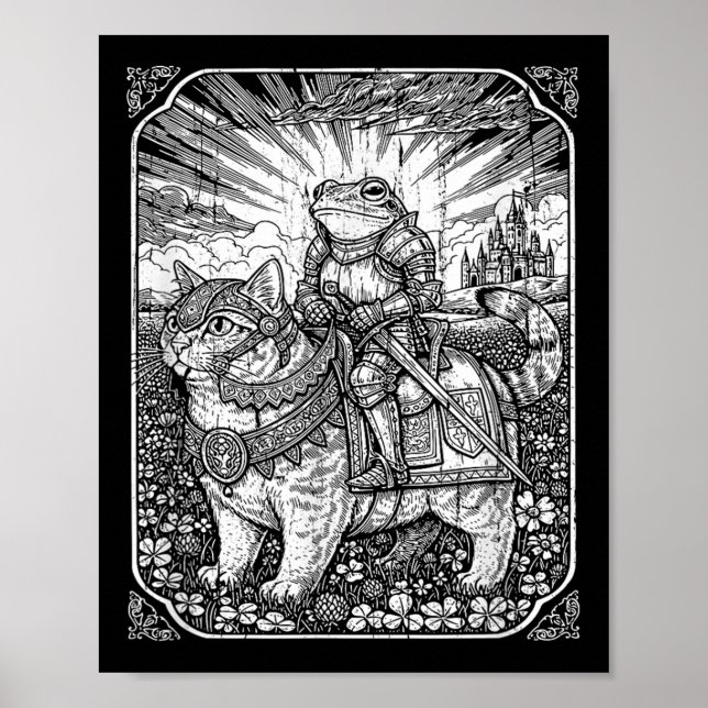 Affiche Chat Et Grenouille Drôle, Hallowee De L'Académie V (Devant)