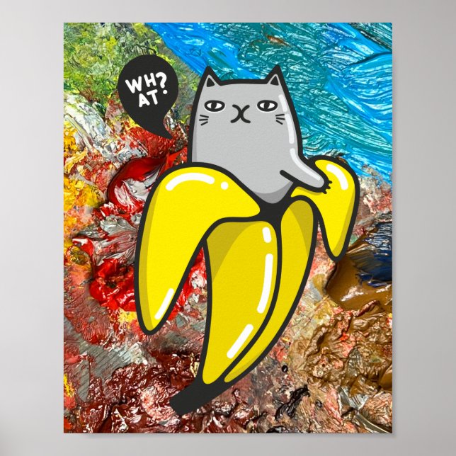 Affiche Chat et les couleurs (Devant)