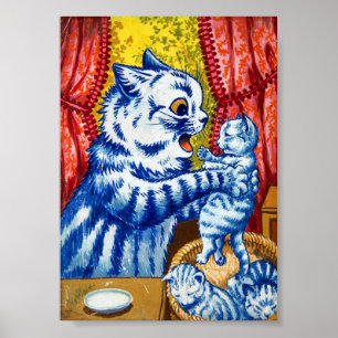 Affiche Chat et ses chatons