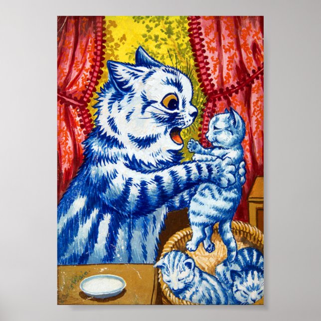 Affiche Chat et ses chatons (Devant)