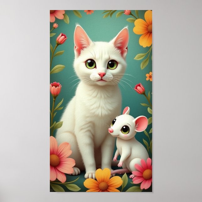 Affiche Chat et souris (Devant)