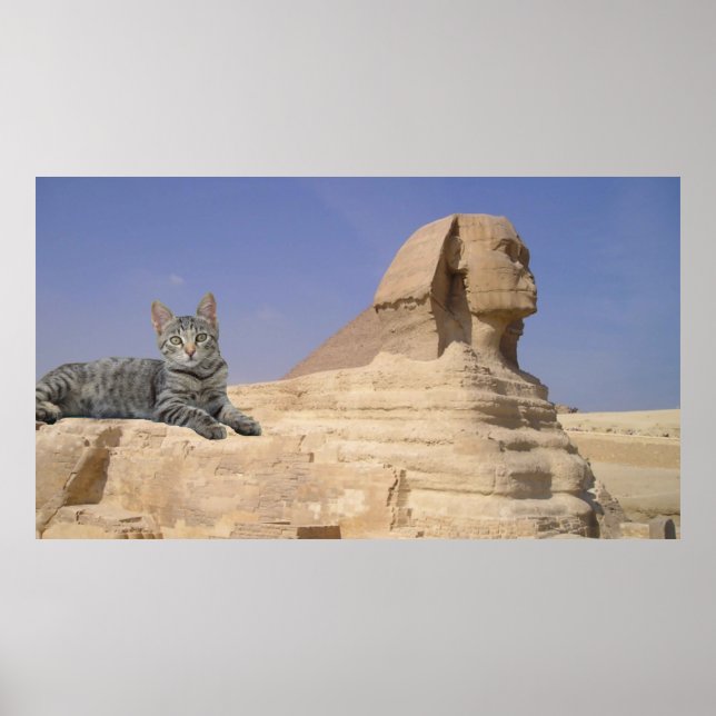 Affiche Chat et Sphinx. (Devant)