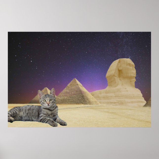 Affiche Chat et Sphinx. (Devant)