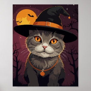 Affiche Chat gris-hallown
