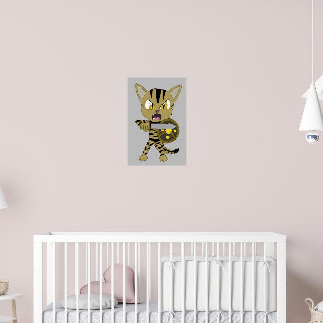 Affiche Chat guerrier Chibi (Pépinière 2)