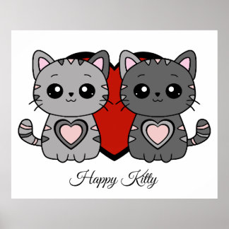 Affiche Chat Heureux 1