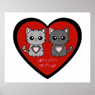 AFFICHE CHAT HEUREUX 1