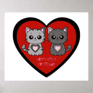 AFFICHE CHAT HEUREUX 1